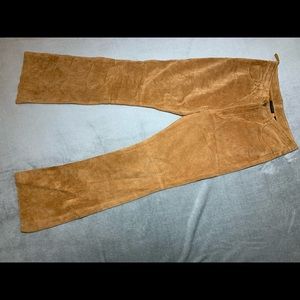 Vintage Express World Brand Suede Leather Pants